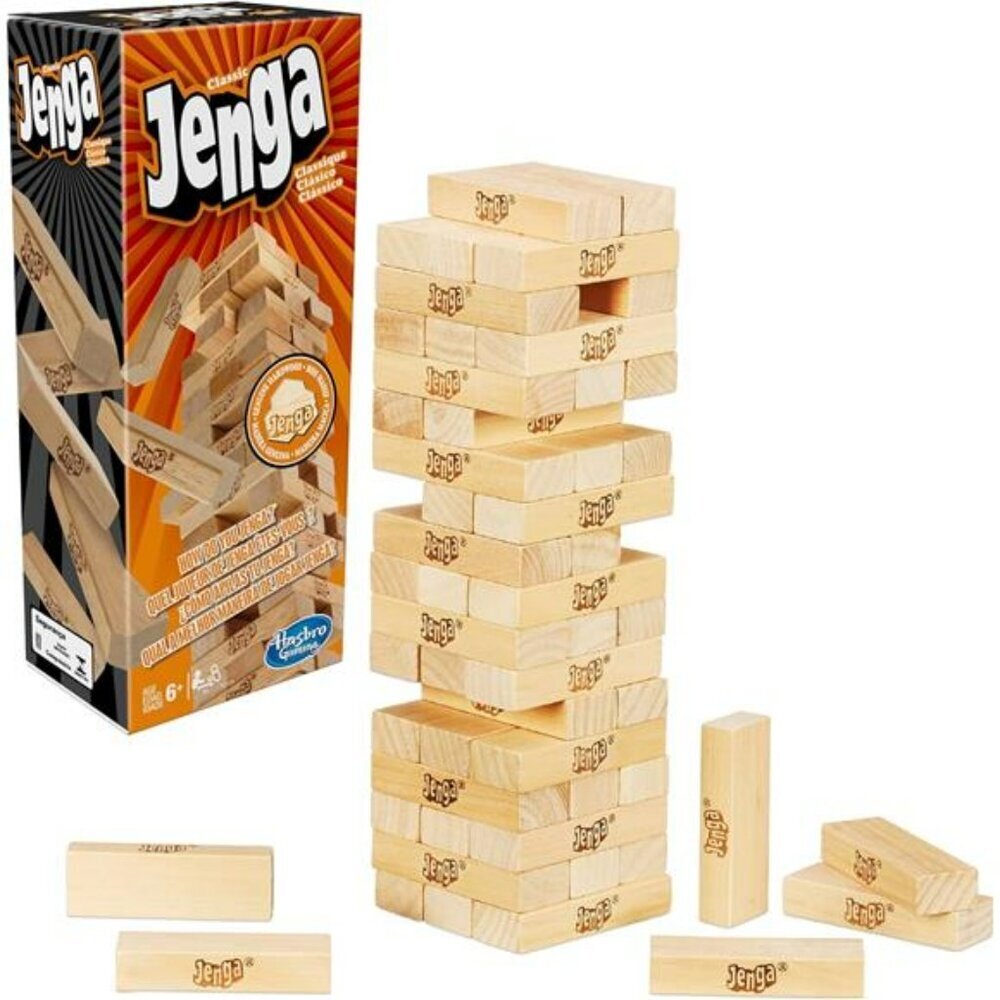 Jenga Original Wood Block Game Stacking Tower Family Party Game for Kids